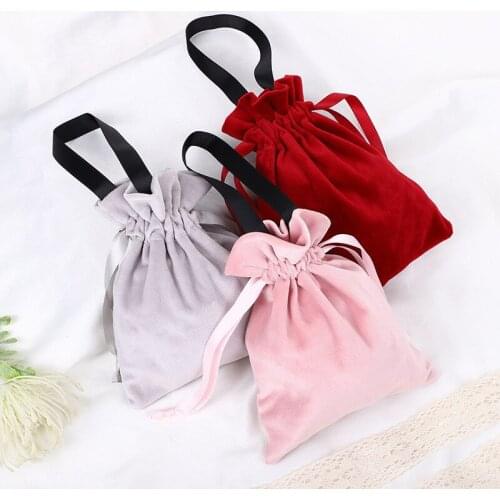 10pcs Jewelry Packaging Bag Wedding Candy Velvet Mini Drawstring Pocket Christmas Gift Party Decoration Portable Drawable Pouch