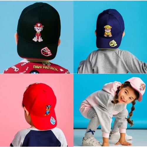 2019 Genuine PAW Patrol Childrens summer autumn caps Cotton Cute Chase Skye Marshall Rubble Chapeau Puppy Print baseball hat