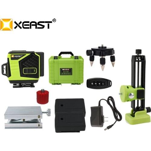 XEAST 3D12 Line Horizontal And Vertical Green Light Wall Sticker 12 Line Laser Green Light Laser Level
