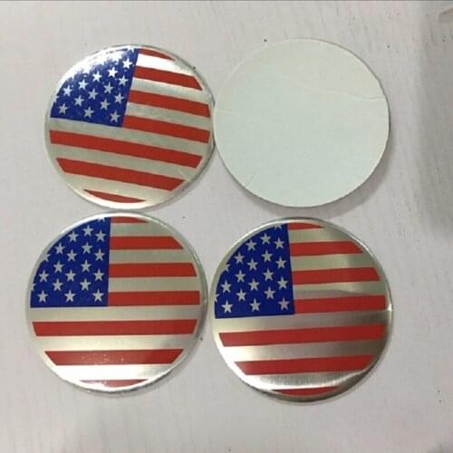 56.5mm America USA Nation Flag Car Door Wheel Center Hub Caps Cover Rim Sticker emblem Badge for bmw benz audi car Styling 4pcs