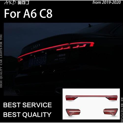 AKD Car Styling for A6 Tail Lights 2019-2020 A6 C8 LED Tail Lamp Animation DRL Dynamic Signal Brake Reverse auto Accessories