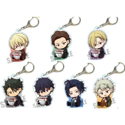 Anime MORIARTY THE PATRIOT William James Moriarty Bags Pendant Keychain Acrylic Keyring School Bag Charm Decor Coffee Series