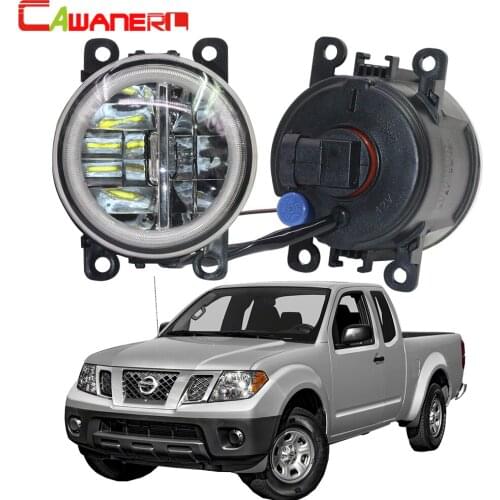 Cawanerl 2 X Car 4000LM LED Bulb Fog Light + Angel Eye DRL 12V For Nissan Frontier 2005-2015 (2011-2015 must have metal bumper)