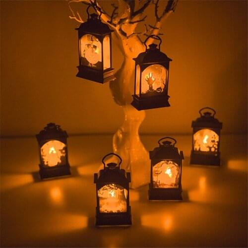 Halloween decorative hanging light Flame light LED Luminous Pumpkin Lamp Skull Light