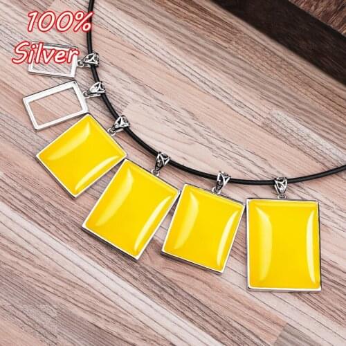 100% Sterling-Silver Color Plated Platinum Square Pendant Blank 12*20mm 11*16mm 20*25mm 22*30mm 25*33mm 22*27mm