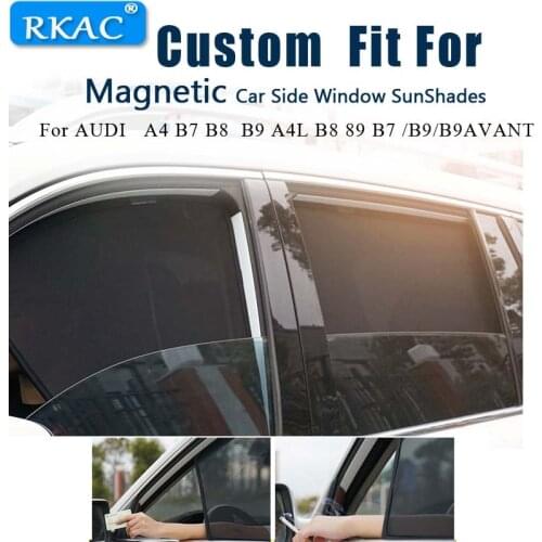 Magnetic Car Sun Shade Car Curtain Car Side Windows Sun Visor Shield Sunshade For AUDI A4 B7 B8 B9 A4L B8 89 B7 /B9/B9AVANT