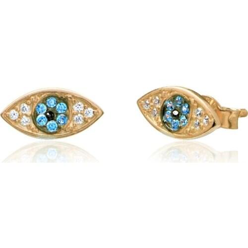 Small Eye Yellow Earrings