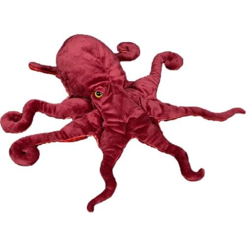 2 Size Super Soft Crimson COctopus Stuffed Toy Lifelike Sea Animal Octopuses Plush Toys Christmas Gifts For Children Boys Girls
