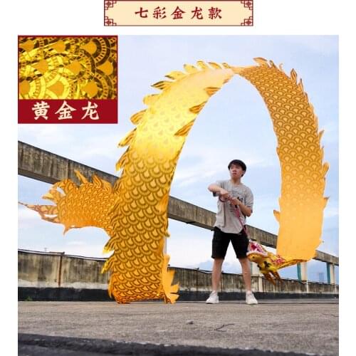 Set 10M Dragon Dance Ribbon Costume Outdoor Sports Exercise Square Halloween Funny Toy Group Activities Prop Party Carnival