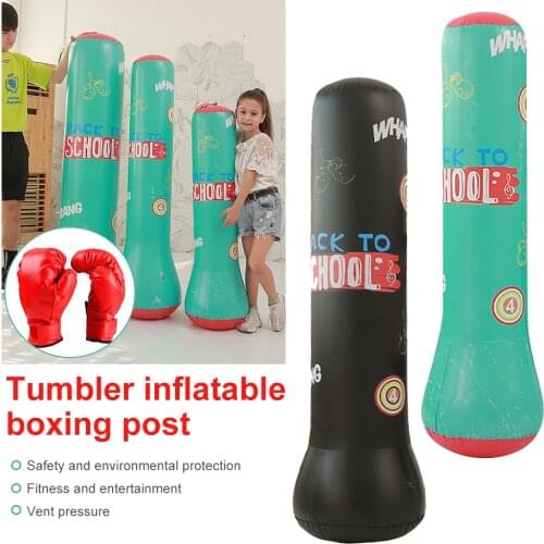 Adult/Childrens Inflatable Boxing Post Toy Blow Add Weight By Yourself Blow Home Fitness Exercise Boxing Gloves Relax At Home