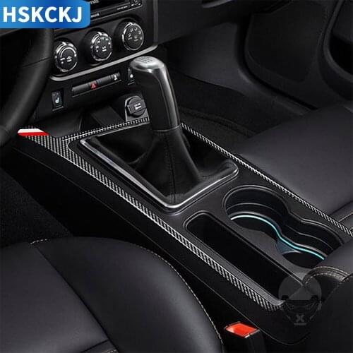 For Dodge Challenger 2008-2010 Multiple Colors Carbon Fiber Stickers Shifter Surround Frame Ring Cover Interiors Car Accessories