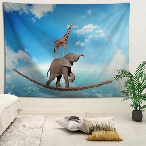 New Arrival Elephants Tapestry Hanging Blanket background wall bedroom Home Art Tapestries Decor Customize your image