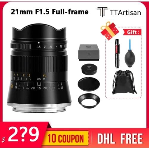 TTArtisan 21mm F1.5 Camera Lens Full Fame Manual Focus Lens For Leica M Mount Leica L Sony E Canon RF Nikon Z TT Artisan