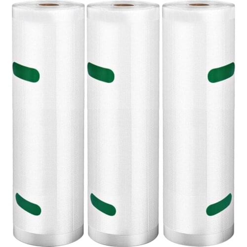 Vacuum Sealer Bags Rolls 3 Pack for Food Saver, Heavy Duty Vacuum Storage Bags for Sous Vide Cooking, Freezer