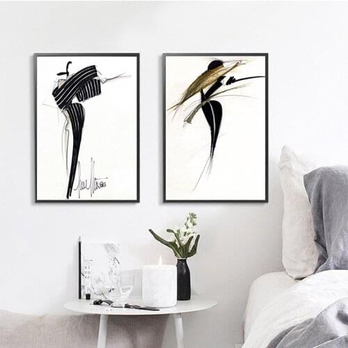 GOODECOR Abstract Figure Canvas Printing Prints Posters Art on Canvas Wall Canvas Picture for Living Room Decoration
