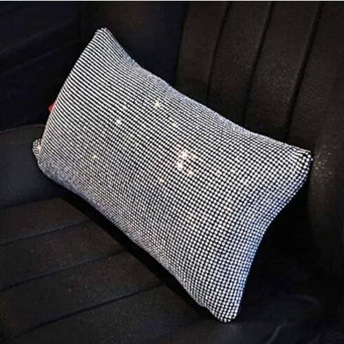 Four Seasons Lovely Lady Car Neck Pillow Korean Diamond Rhinestone Pillow Mercedes Benz BMW Head Pillow Waist Pillow