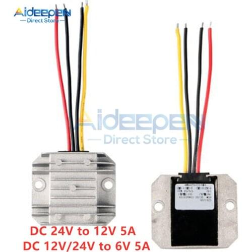 DC 9V 12V 24V to 6V 12V 5A Step Down Buck Power Supply Converter Module DC-DC Voltage Regulator Transformer For Cars Solar