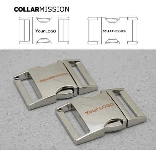 Retailing engraved metal release buckle 30mm for diy dog collar pet supplies accessory parachute cord durable hardware CK30Y02