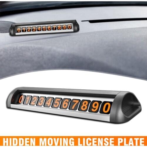 Mayitr 1set Hidden Car Temporary Parking Phone Number Card Board Auto Parking Number Sign Set 130x33.3x15.6mm Parts