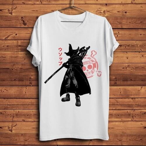 Sniper Usopp funny anime t shirt men white short sleeve homme casual tshirt unisex anime ONE pirate StrawHats streetwear tee
