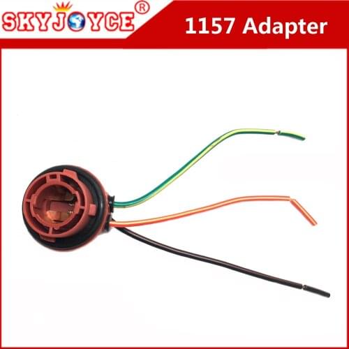2X 1157 automobile brake lights Socket line bay15D rear light wiring base Lamp S25 1157 holder wire plug interface brighter led