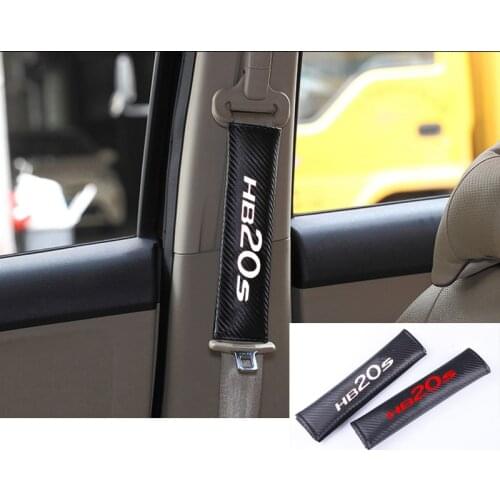 2pcs PU Fashion Car Seat Belt Cover Car Seat belt shoulder Pads for Hyundai Hb20s