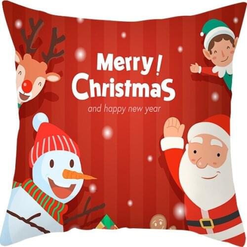 2021 Christmas Decor For Home Merry Christmas Ornament Xmas Gifts Santa Pillowcase Happy New Year 2022 Xmas Red PillowCase Gifts