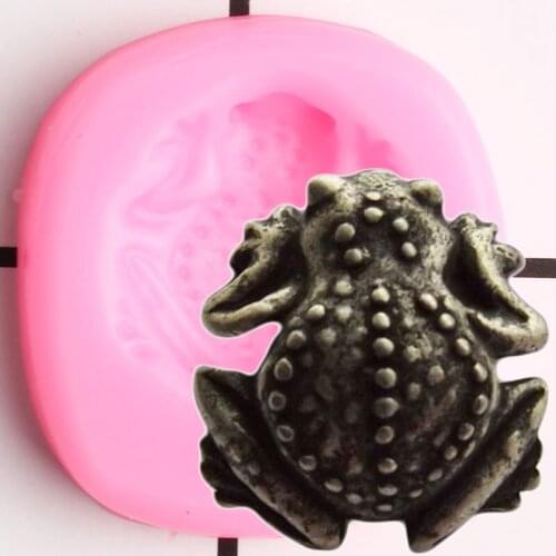 3D Craft Small Frog Toad Silicone Mold Cupcake Topper Fondant Cake Decorating Tools Candy Resin Clay Chocolate Gumpaste Moulds