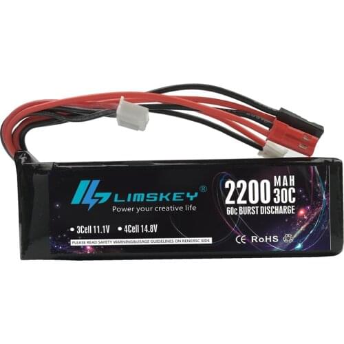 Limskey 3S RC Lipo Battery 11.1V 2200mAh 10C max 20C for Hubsan H501A H501S FPV1 H906A Advanced Transmitter