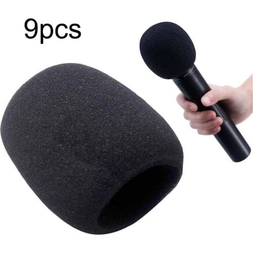 9pcs/set Microphone Cover Replacement Foam Windscreen Windshield Mic Cover Case Skin Handheld Microphone Accessories