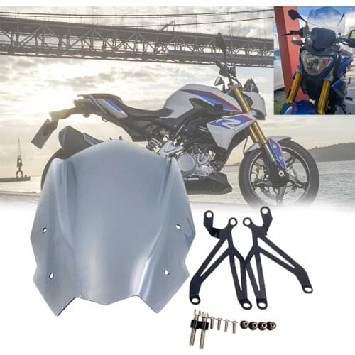 For BMW G310R G 310 R 2016 2017 2018 2019 Motorcycle ABS Windshield Windscreen with Mounting bracket Kit G310R ABS Plastic Parts