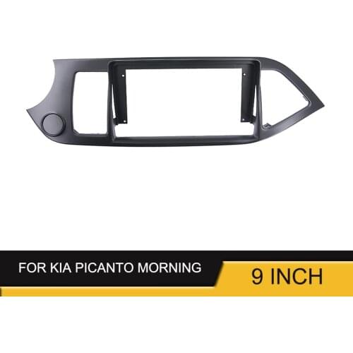 9 Inch Radio Fascia Dash Mount Kit Car DVD Frame GPS Mp5 Plastic Fascia Panel Frame For Kia Picanto Morning 2011-2017