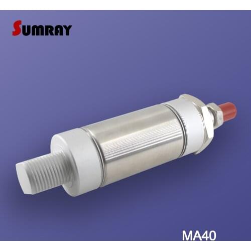 SUMRAY Pneumatic Cylinder MA Type 40mm Bore 25/50/75/100/125/150/175/200/250/300mm Stroke Double Action Pneumatic Air Cylinder