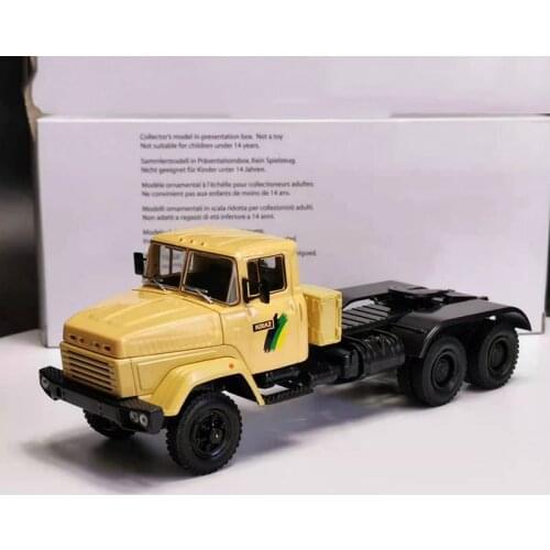 Diecast 1/43Scale Russian Kamaz KPA3 Tractor Semi-trailer Alloy Truck Model Ornaments Collection Display Boy Gift Hot Toys