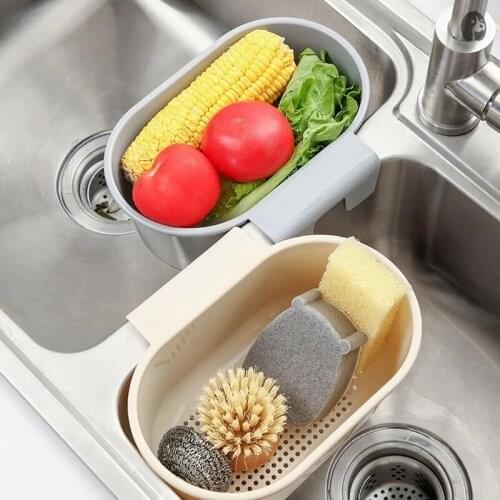 Multifunctional Sink Drain Rack Shelf Leftovers Soup Juice Separated Garbage Filter Sponge Holder Sink Storage Basket Sink Rack