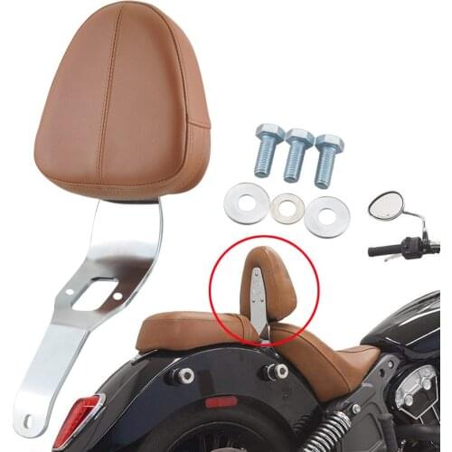 Motorcycle Rider Driver Backrest Pad Sissy Bar Detachable Seat Support For Indian Scout Sixty 16-Up Scout 15-19 Accessories