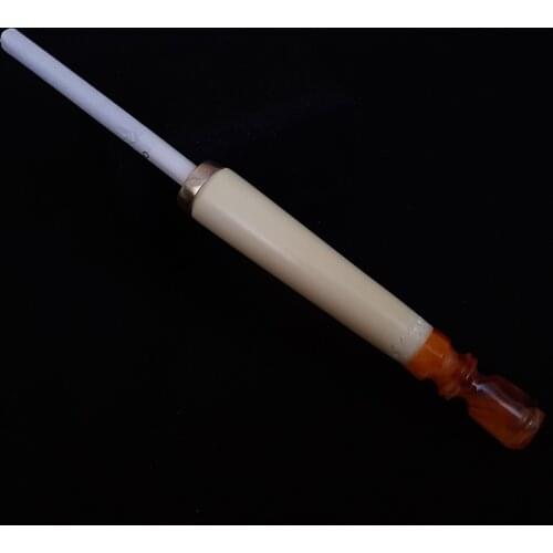 AGovem Handmade Block Meerschaum Cigarette Holder For Women and Men Regular Size Mouthpiece Handmcarved AGM-09
