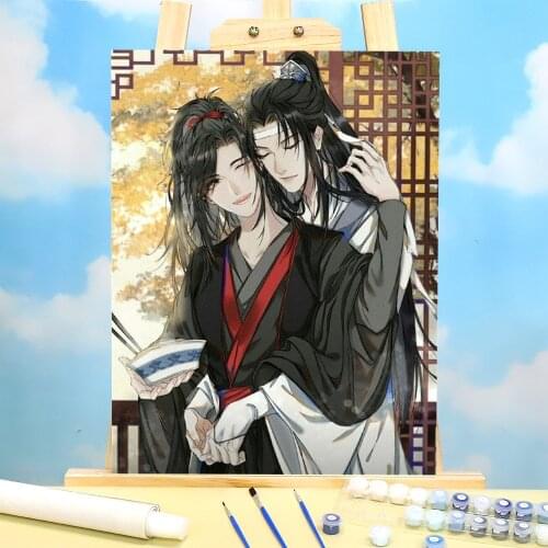 Mo Dao Zu Shi Painting By Numbers Package Oil Paints 50*70 Canvas Painting Decorative Paintings Crafts For Adults Handicraft
