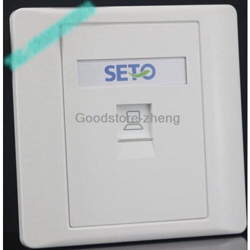 SETO Wall Plate Single Port Network LAN Cat 5e Cat5 Socket Outlet Panel Faceplate RJ45 CAT5E Home Plug Adapter Wholesale Lots