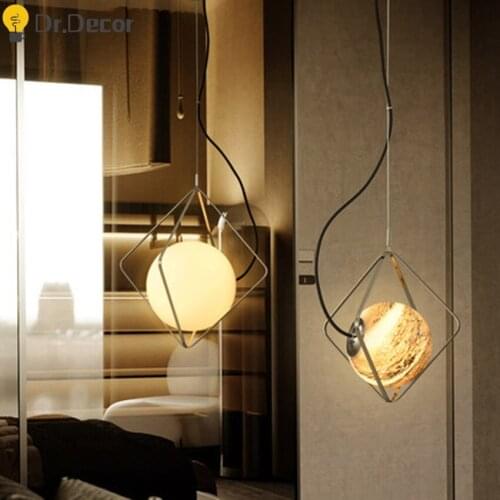 Nordic Gold Planet Pendant Lights Lighting LOFT Restaurant Modern Bedroom Bedside Pendant Lamp Living Room Decor Hanging Lamps