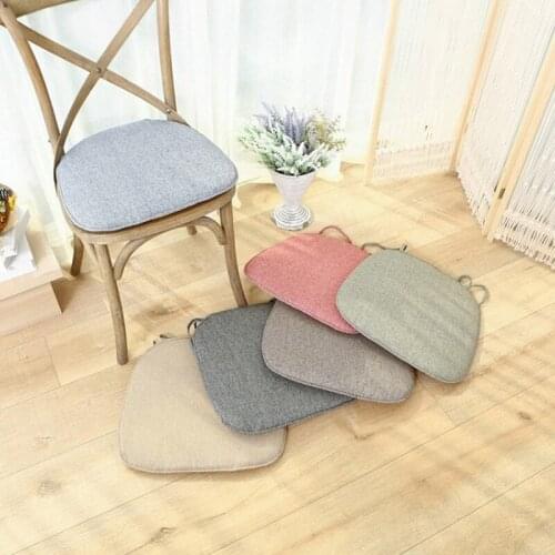 Newest Thick High Quality Home Textile Linen Solid Color Cushion Pouf Throw Home Soft Cushion 2021