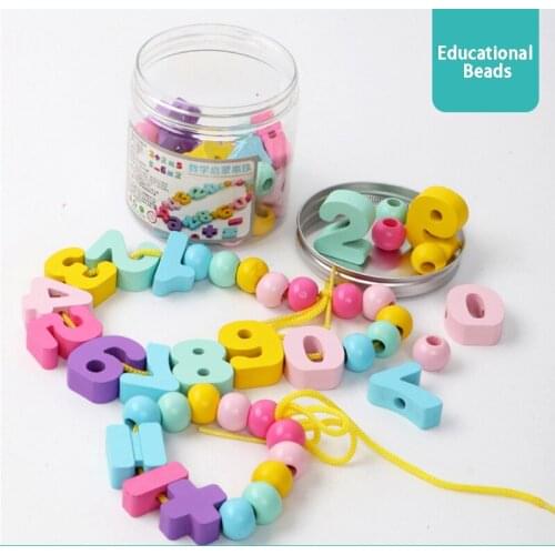 Colored Enlighten Education Toy Gift To Boys Girls Wooden Number Beaded Early Education Toy Montessori Learning Educational Toys