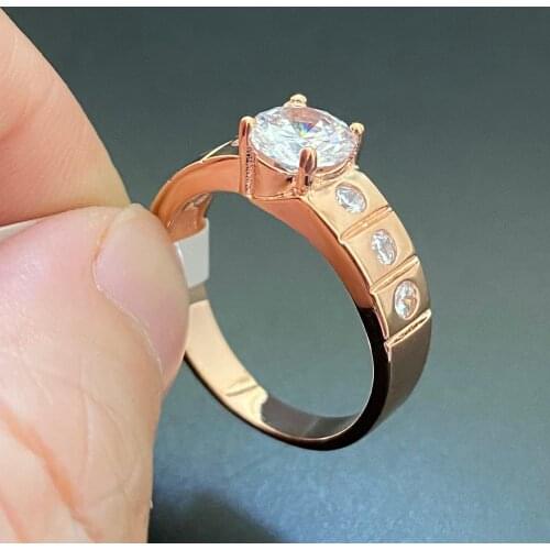 Wholesale SALE Cheap Silver Rose Gold Color Rings for Men Crystal Jewelry Acessorios Jewellery Gifts
