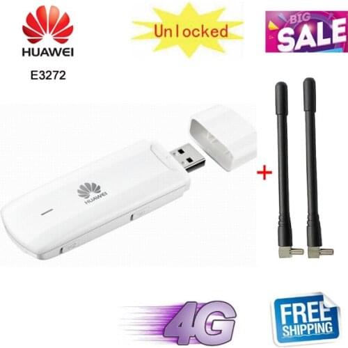 Original Unlocked HUAWEI E3272 150Mbps 4G LTE USB Modem Stick Dongle PK E3372 E392 E3276