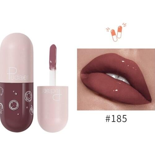 Pudaier Lipstick Non-sticky Cup Non-fading Lip Gloss Moisturizing Lip Glaze Waterproof Make Up Mini Portable Cosmetic New TSLM1