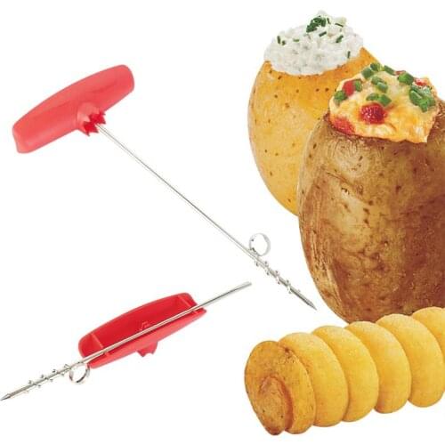 Creative Potato Slicer Rotary Potato Tray Spiral Slicer Knife Handle Cut Potato Roll Kitchen Accessories Potato Tools