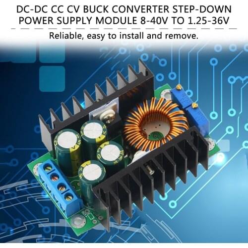 Adjustable Power Supply Module DC-DC CC CV Buck Converter Step-Down Power Module 7-32V to 0.8-28V 12A 300W