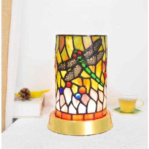 40cm Desk Decor Lamp for Bedroom And Decorative Led Bedside Nordic Huizhou Glass Shade Copper Base Table Lamps