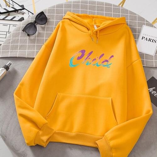 Ulzzang Oversized Hoodies Women Funny Sweatshirt Autumn Child Letter Printing Solid Color Pullover Winter Female Tracksuit