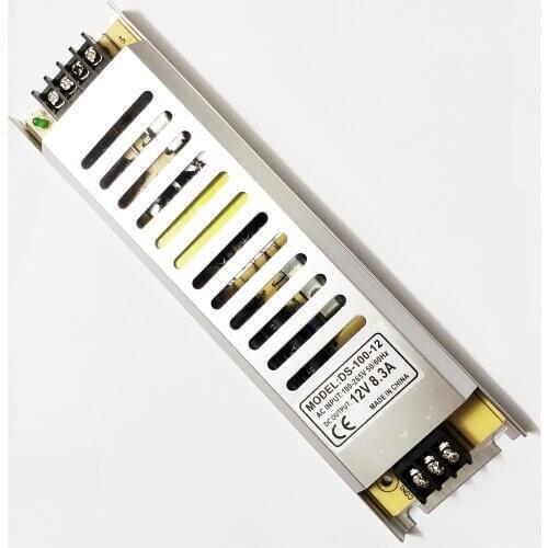 Ultra-thin LED Power Supply 12V 100W LED Strip Transformer Switch Driver 110V 220V 240V Adapter